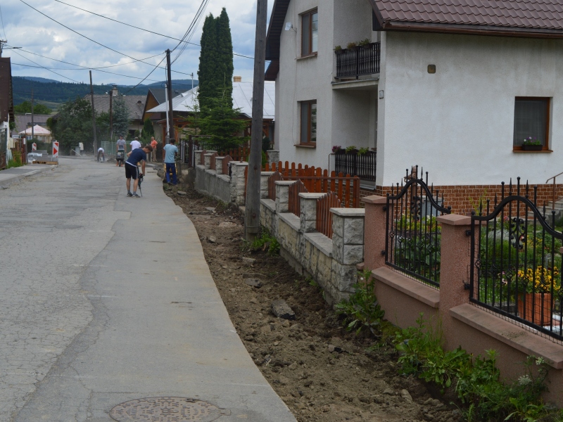 Výstavba chodníkov pozdĺž cesty III.triedy, súp.č.3 - súp.č.33