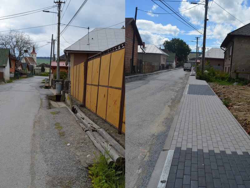 Výstavba chodníkov pozdĺž cesty III.triedy, súp.č.3 - súp.č.33